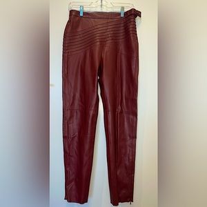 Selling size Medium, Red Zara leather pants